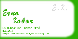 erno kobor business card